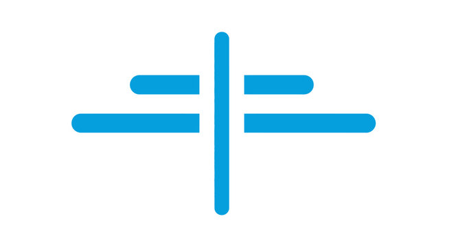 Blue Plus Sign Graphic Symbol.