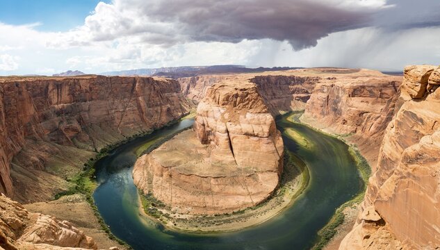 Horseshoe Bend, bend of the Colorado River, King Bend, Glen Canyon National Recreation Area, Page, Arizona, USA