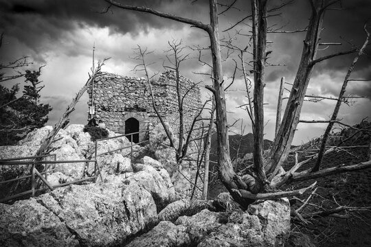 Castle ruin St.Hilarion, Girne, Kyrenia district, Turkish Republic of Northern Cyprus, Cyprus