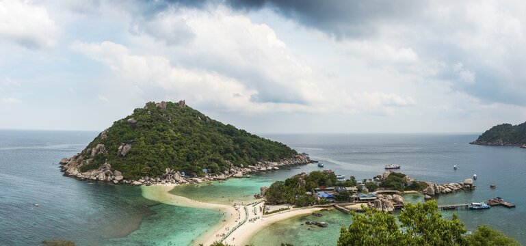 View of Koh Nang Yuan, also Nangyuan, Koh Tao, Gulf of Thailand, Thailand
