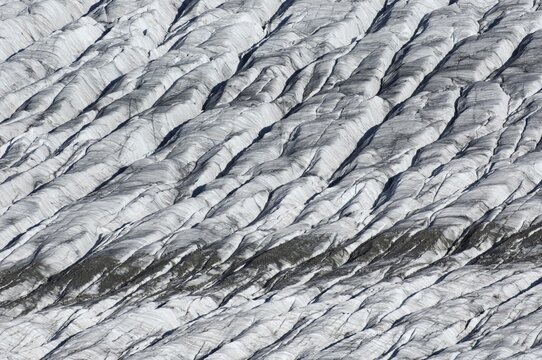 Glacier crack of the large Aletsch glacier, Goms, Valais, Switzerland