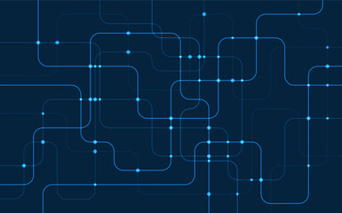 Obraz premium Digital technology background. Concept with technology line. Circuit board background technology