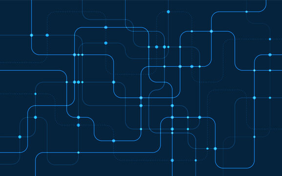 Digital technology background. Concept with technology line. Circuit board background technology