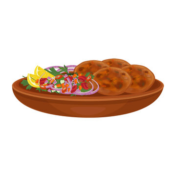 Vector Illustration Logo Clip art Beef Shami Kabab
