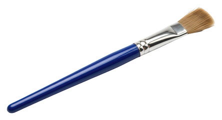 Fototapeta premium Sapphire blue paint brush with natural bristles, isolated and transparent