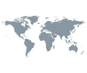 Fototapeta premium World Map Silhouette Vector for Global Logistics Business and Geography Infographics