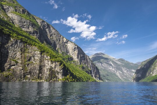 Waterfall Seven Sisters, Geirangerfjord, near Geiranger, M&oslash;re og Romsdal, Norway