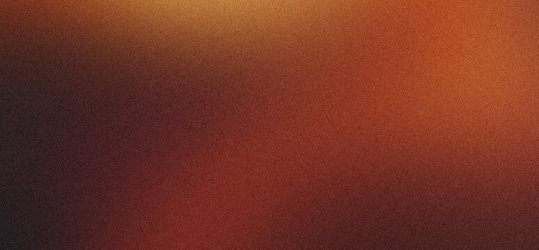 Warm amber abstract background with grainy texture and soft bokeh light effects. Dark copper gradient backdrop for cinematic overlays. Rusty orange blurred surface for creative design projects.
