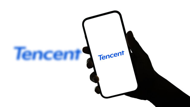 Tencent logo displayed on a smartphone screen &ndash; Delhi, India &ndash; June 04, 2025