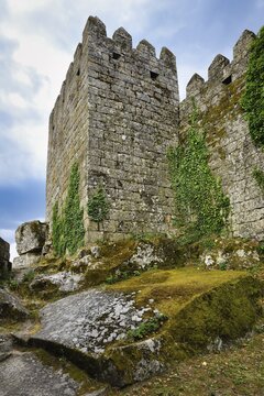 Castle ramparts, Trancoso Castle, Serra da Estrela, Portugal