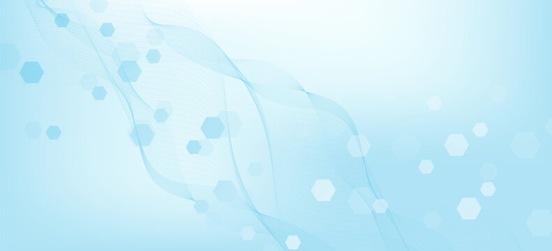 Hexagonal abstract background. Big Data Visualization. Global network connection. Medical, technology, science background. Vector illustration.