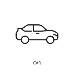 Obraz premium Car thin line vector icons