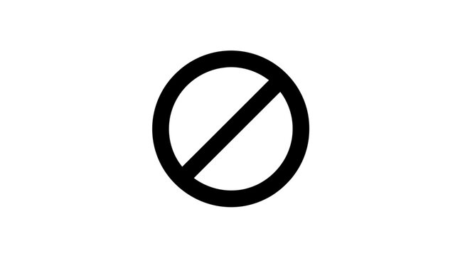 No symbol icon sign.
