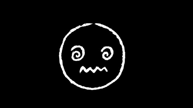 Abstract Emotion: A simple yet expressive doodle conveying a sense of confusion and disorientation.