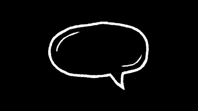 Speech Bubble Silhouette: A hand-drawn speech bubble against a contrasting backdrop. This simple image conveys ideas of conversation and communication.