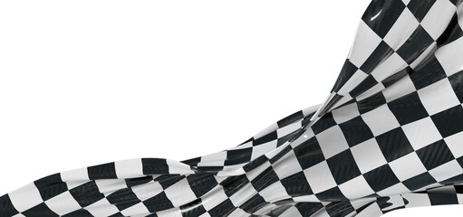Dynamic image of a checkered racing flag in motion. Perfect for speed, competition, and victory-themed projects. © vegefox.com
