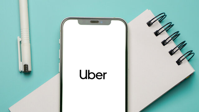 Uber logo displayed on a smartphone screen &ndash; Delhi, India &ndash; June 04, 2025