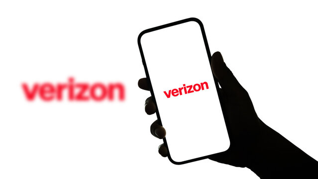 Verizon logo displayed on a smartphone screen &ndash; Delhi, India &ndash; June 04, 2025