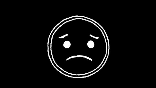 Sad Emoji: An illustration of a single sad emoji face, conveying a sense of sorrow, dejection, or disappointment. 