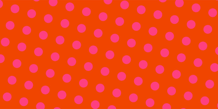 Pink and orange polka dots seamless pattern. Dots Pattern Polk Dot Background Abstract Background
