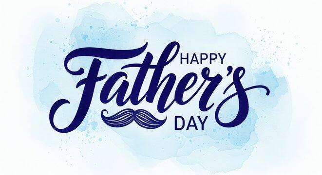 Happy father's day celebrate dad with heartfelt wishes and a stylish calligraphy design