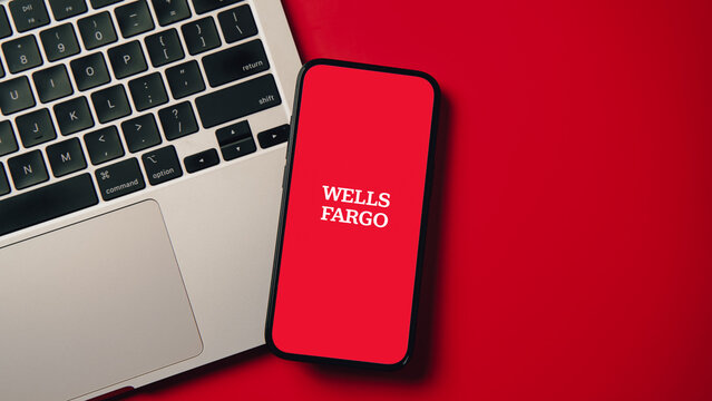 Wells Fargo logo displayed on a smartphone screen &ndash; Delhi, India &ndash; June 04, 2025