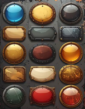 Ornate button set backdrop