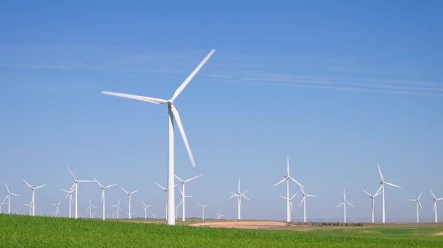 Windmill park for sustainable electric power generation in Spain
