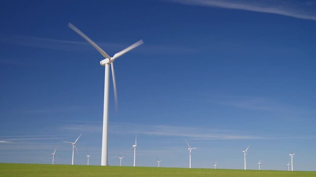 Windmill park for sustainable electric power generation in Spain