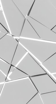 Abstract background featuring many pieces of bright white fragments creating a discontinuous and broken visual pattern, shattered, space, fracture