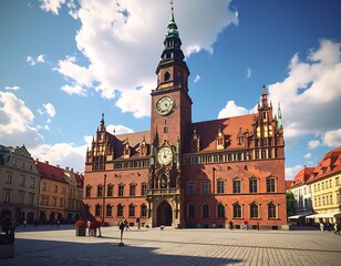 Fototapeta premium Ornate brick town hall