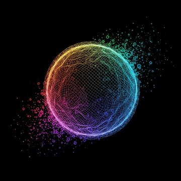Abstract dimensional grid structure dissolving into perfect luminous gradients, representing complete spatial and temporal harmony and equilibrium, perspective, background, idealized