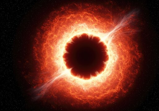 Featureless ultra-dense core of a collapsing star, representing a cosmic singularity where spacetime curves infinitely inward, deep, density, extreme
