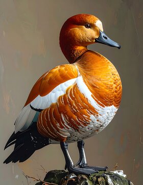 Ornate orange duck