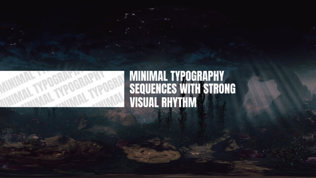 Minimal Typography Sequences with Strong Visual Rhythm