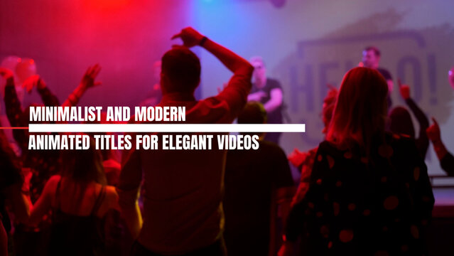 Minimalist and Modern Animated Titles for Elegant Videos