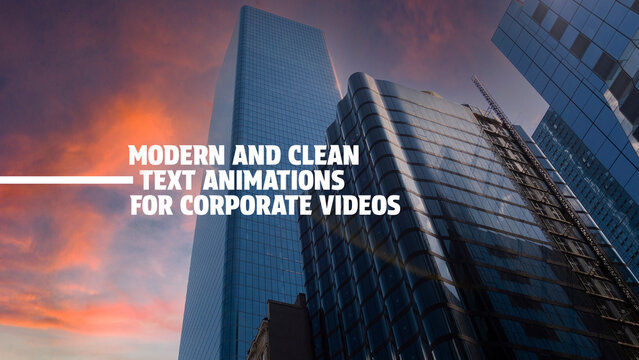 Modern and Clean Text Animations for Corporate Videos