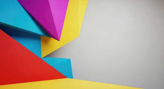 Abstract geometric composition featuring bold, contrasting colors and dramatically unbalanced spatial relationships creating visual tension, skewed, unbalanced, complexity