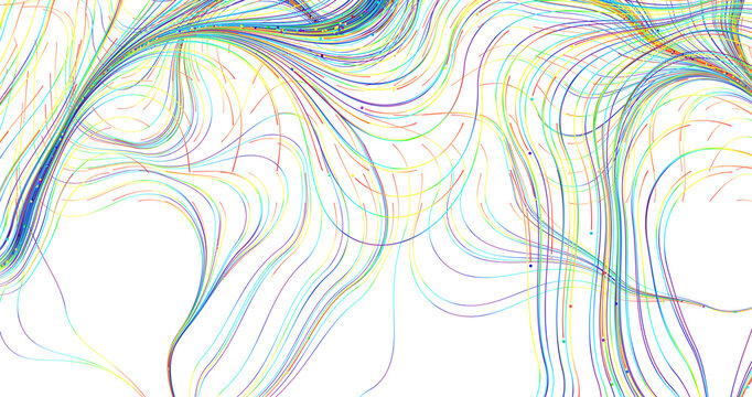Abstract artwork featuring flowing colorful lines, perfect for modern art designs and bac