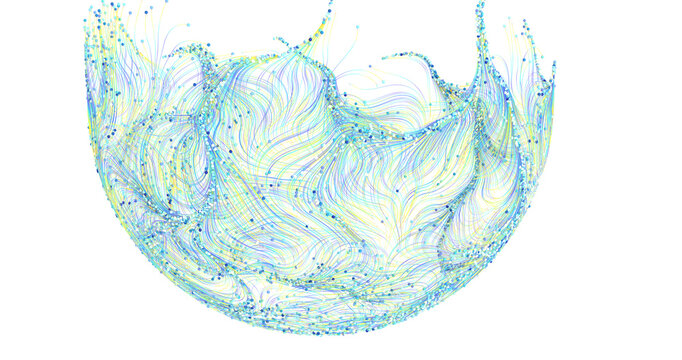 Artistic abstract illustration featuring colorful swirls and lines patterns, perfect for