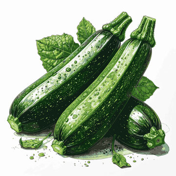 Cukinia ilustracja