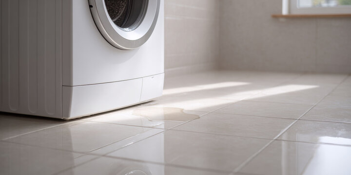 Washing machine leak on tiled floor