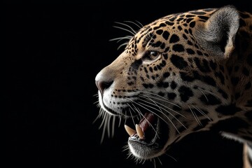 Obraz premium Portrait of a jaguar yawning