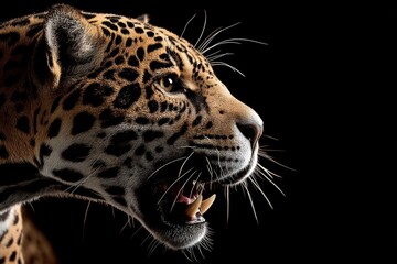 Obraz premium Portrait of a jaguar roaring