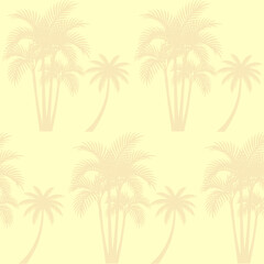 Naklejka premium Soft Tropical Palm Tree Seamless Pattern
