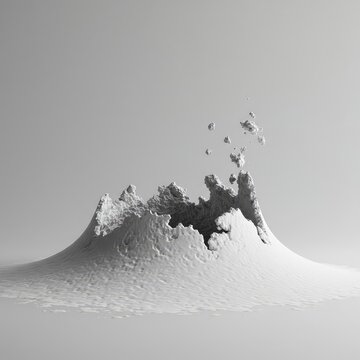 White surface dissolving into darkness or a textured void, symbolizing erasure, transition, or the end of a potential state, vanishing, illustration, background