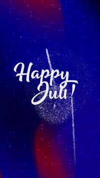 4th of july text in festive graphic for celebrating the holiday. Great for independence daythemed designs, invitations, and social media posts.
