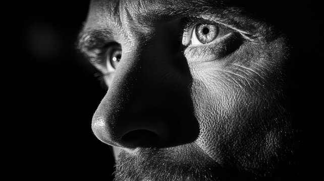 Monkey face close up detailed view of primate s facial features highlighting eyes nose and fur texture