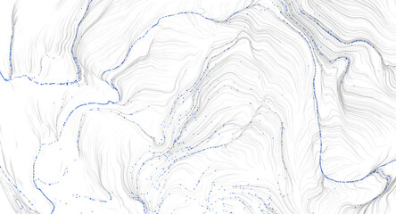 Artistic abstract of lines and dots, creating a digital art of a natural or organic theme