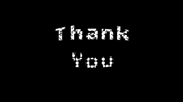 Animated thank you in a whimsical dotted font ideal for expressing gratitude in a charming and playful manner for various projects.